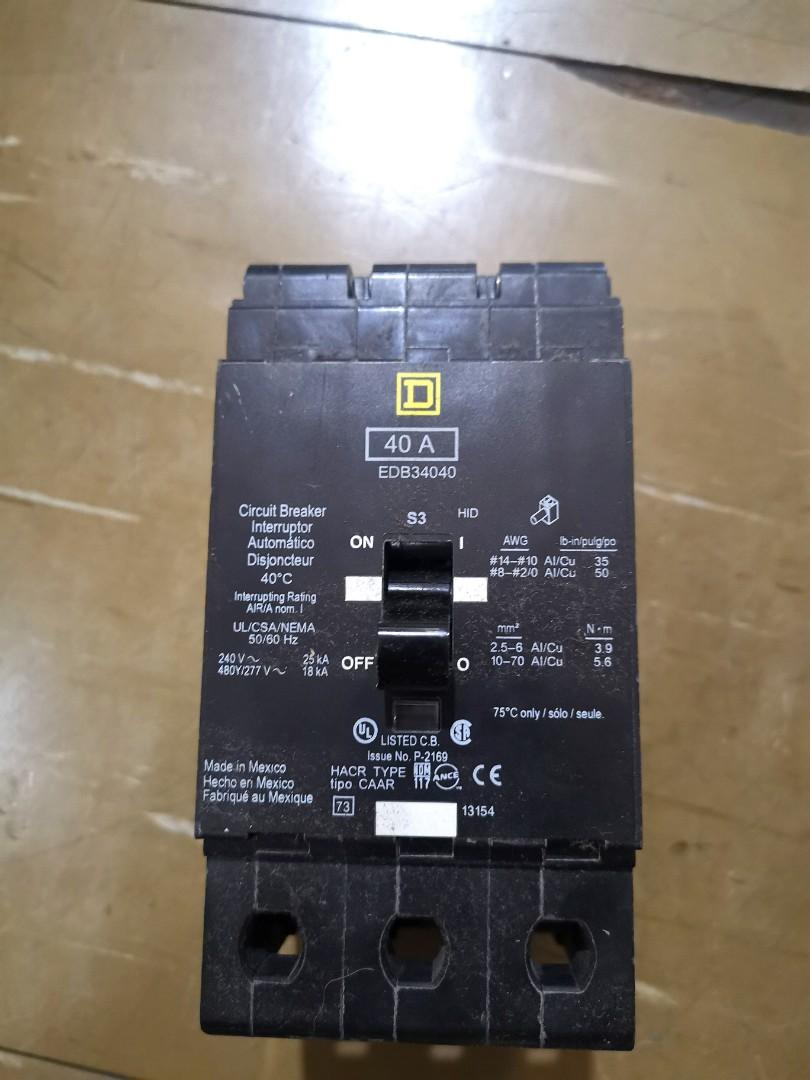 Square D Bolt On Breaker (Category: Construction & Building Materials) located in Caloocan City. Submitted by dianethriftstore (Listing ID 1052654017, Image 2). Description: Square D circuit breaker 20AMP PHP590 Location: Caloocan MOP: BPI or Gcash MOD: Grab, lalamove or Mrspeedy within Metro Manila.