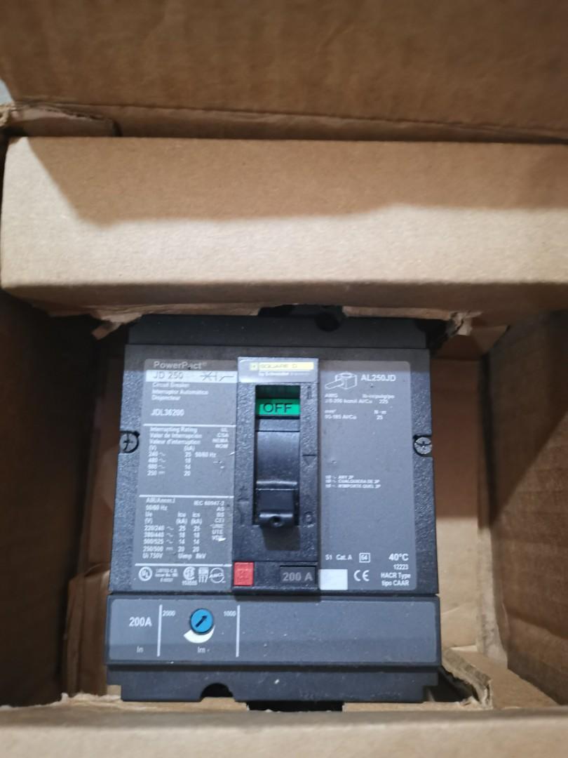 Square D 200AMP Circuit breaker (Category: Construction & Building Materials) located in Caloocan City. Submitted by dianethriftstore (Listing ID 1052654439, Image 2). Description: Square D Circuit Breaker 200AMP 3 pole PHP14,950 Location: Caloocan MOP: BPI or Gcash MOD: Grab, lalamove or Mrspeedy within Metro Manila.