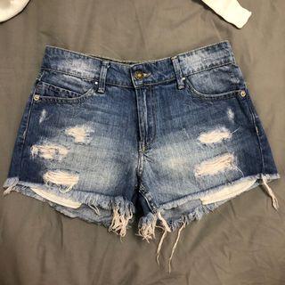 Stradivarius ripped denim shorts