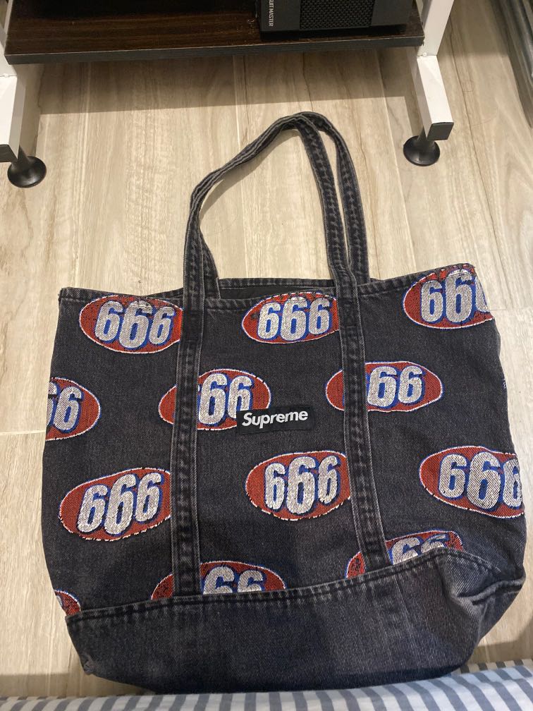 Supreme denim tote bag, 男裝, 袋, 腰袋 