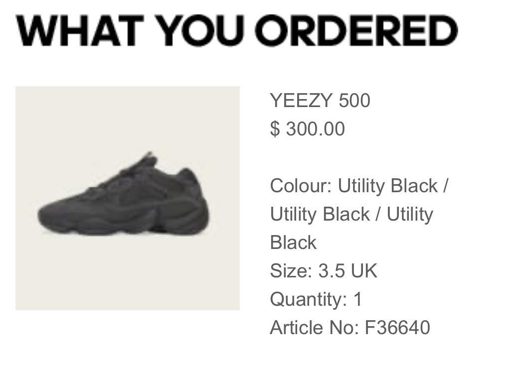 US4]Yeezy 500 Utility Black bae size, Men's Fashion, Footwear, Sneakers on  Carousell
