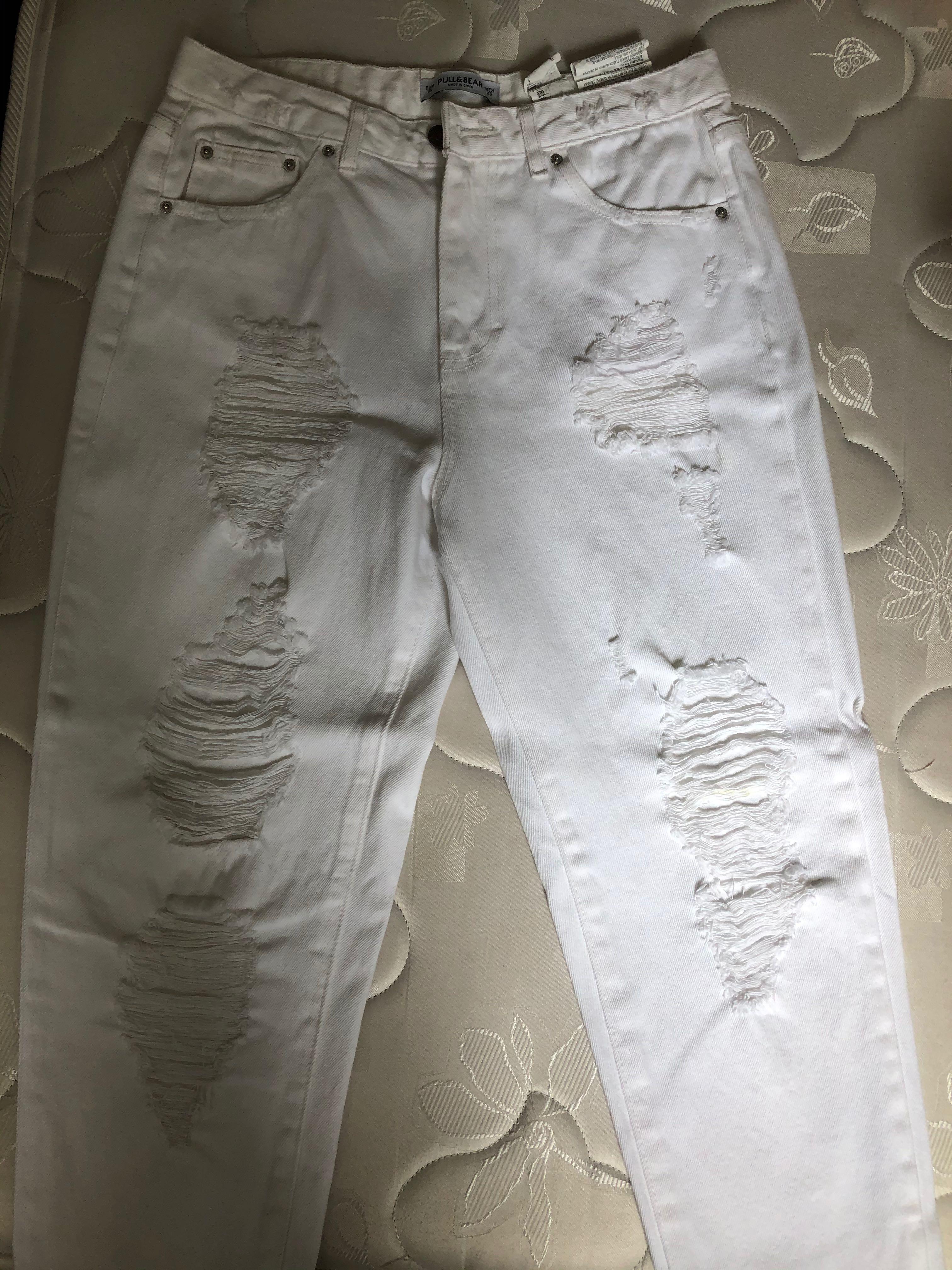 cheap white ripped jeans