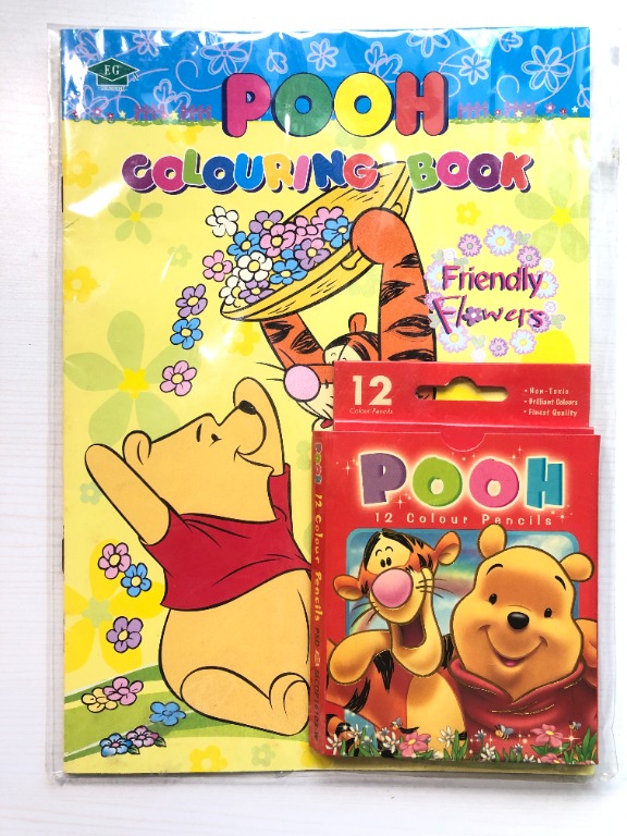Winnie the Pooh Colouring Book, Design & Craft, Handmade Craft on Carousell