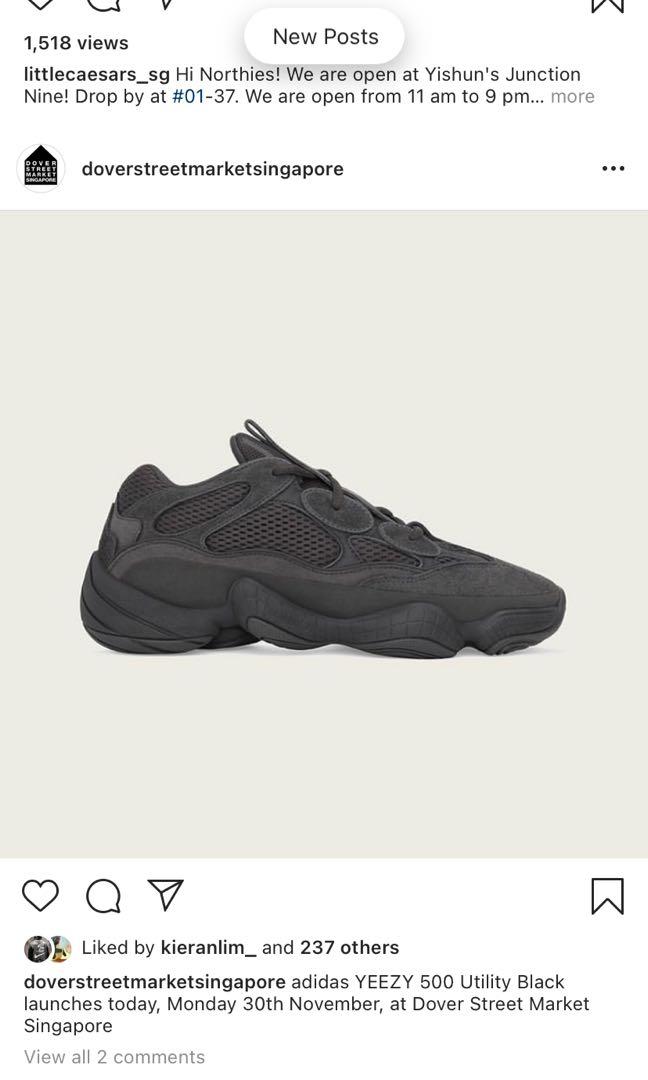 Adidas yeezy 500 utility black singapore top