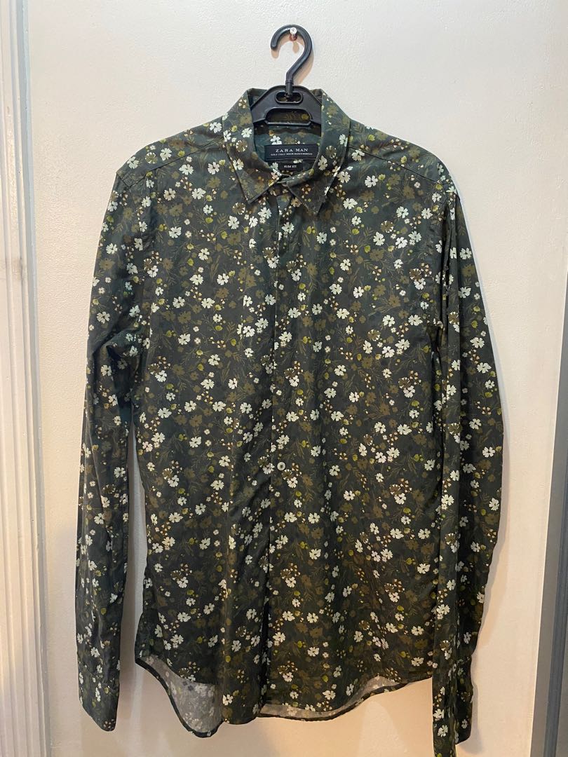 Floral long sleeve sale polo
