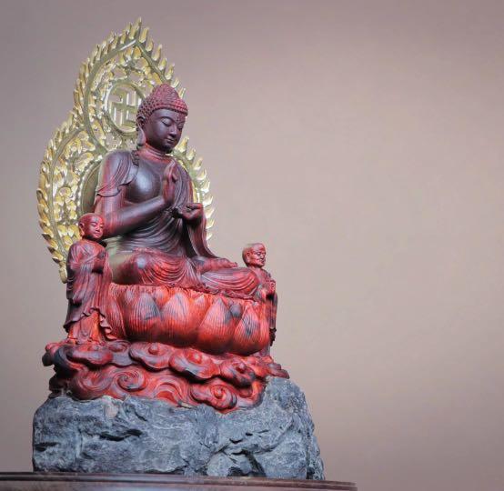 印度小叶紫檀 大师清刀手雕 《释迦牟尼佛》Buddha statue