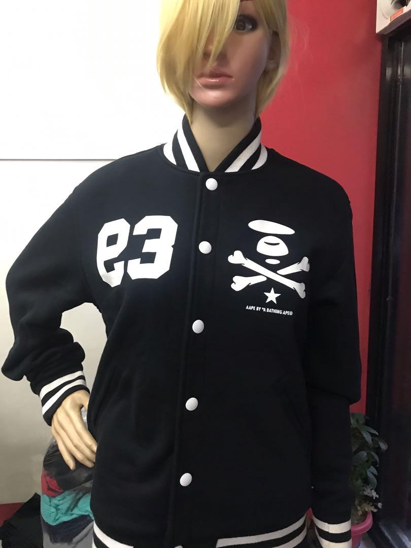 Bape X pe Bathing Ape Varsity Jacket Men S Fashion Coats Jackets And Outerwear On Carousell