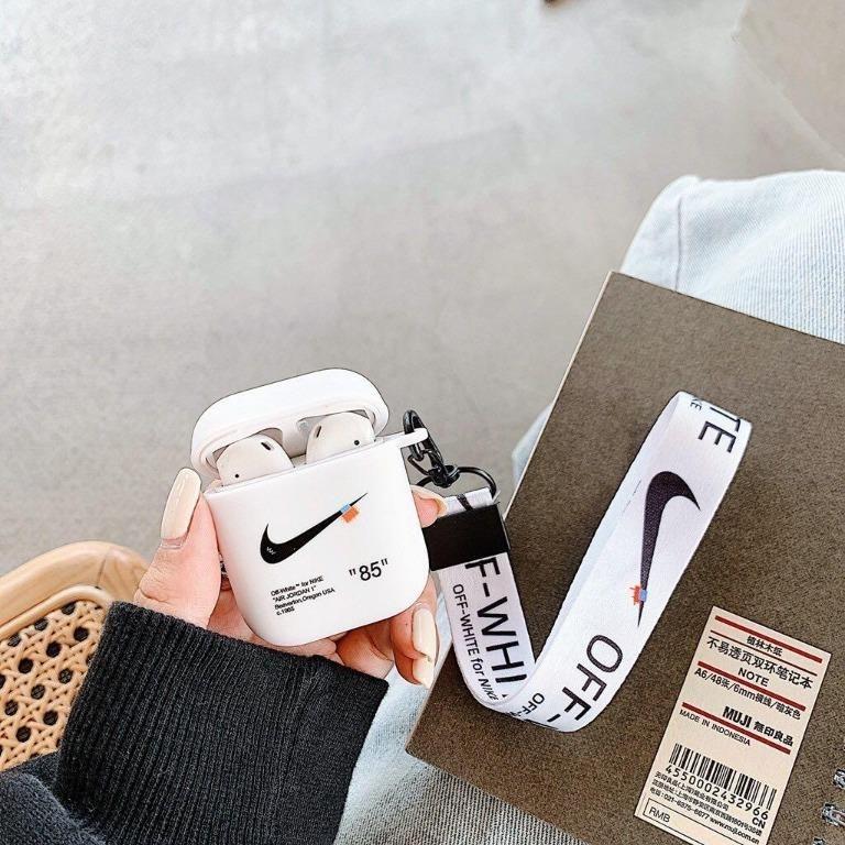Nike Off-White AirPods 1/2, Pro and 3 Case Plus Lanyard