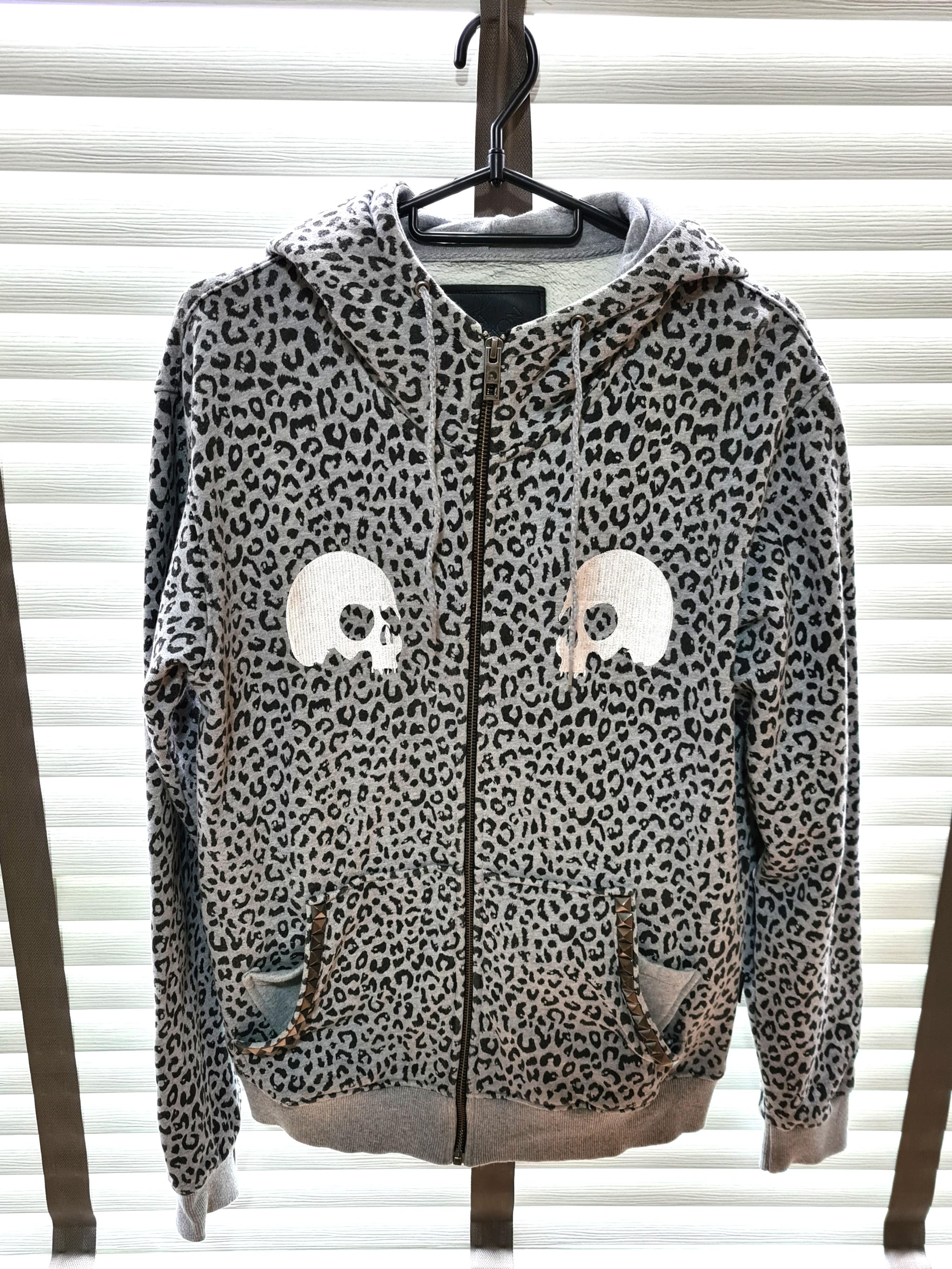 Alien Evolution Studio Leopard Print Zip Hoodie