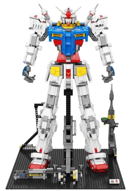 Anime Mecha Gunpla Super 18k Lepin Lego Mobile Suit Gundam RX 78-2 Robot Model Block Brick Action Figure Toy (Category: Lego & Building Sets) located in Manila. Submitted by kpicx (Listing ID 1046694193, Image 3). Description: FEATURES: - Super 18K Gundam RX 78-2 Model - 1:60 scale with fantastic details. - Approximate Size 24 Inches - Gundam figure is fully posable, with articulation at the shoulders, head, elbows, hips, knees, fingers, and feet