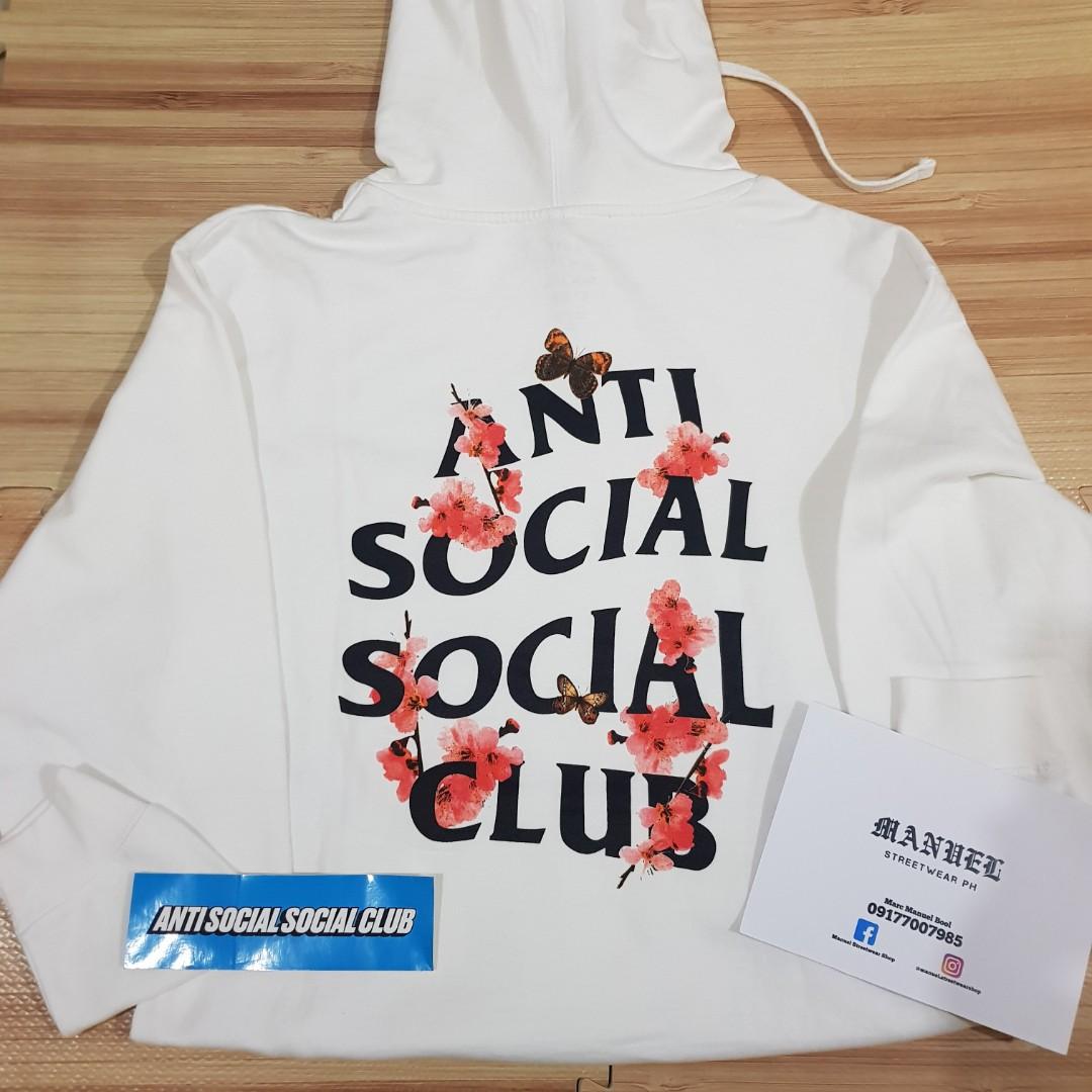 Anti social social club Floral hoodie Men s Fashion Tops Sets