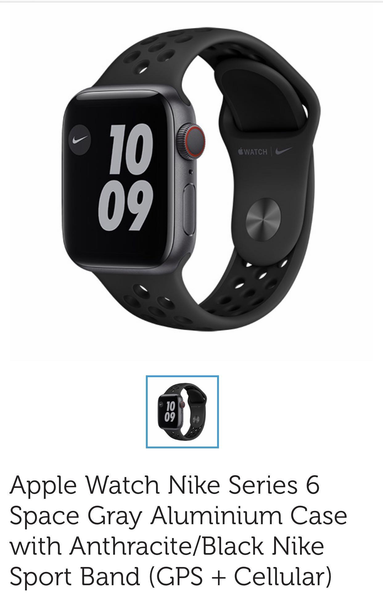 Apple Watch series6 黒 44mm アップルウォッチ ナイキ - その他