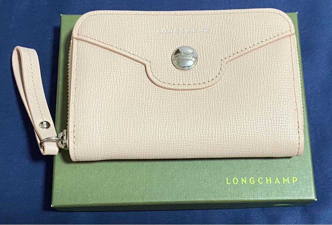 Longchamp leather hot sale coin purse