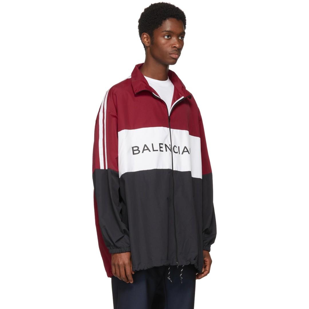 BALENCIAGA  ADIDAS TRACKSUIT JACKET IN RED  Lux Afrique Boutique