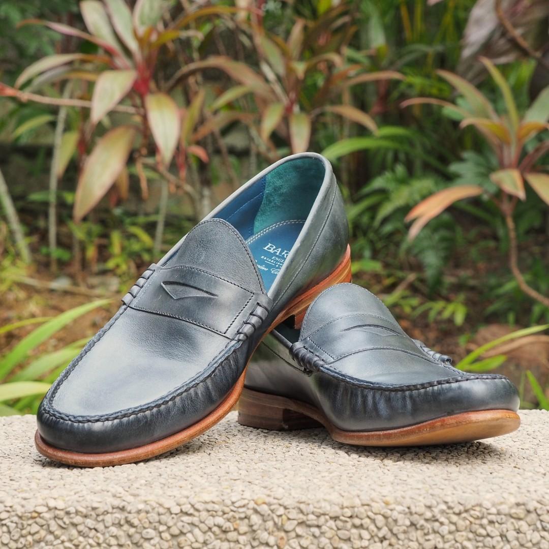 BARKER England Penny Loafer Shoes UK8.5