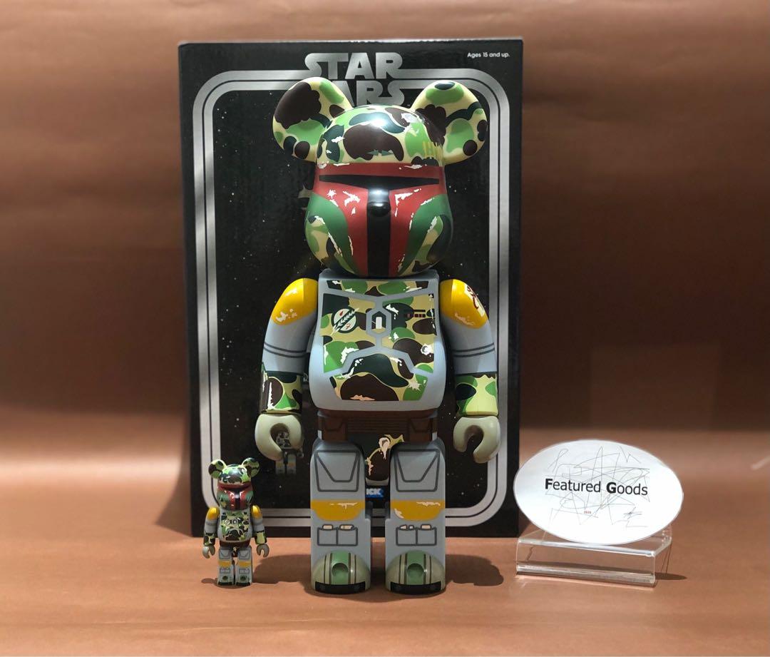 ベアブリックA BATHING APE× BOBA FETT 100%&400%-