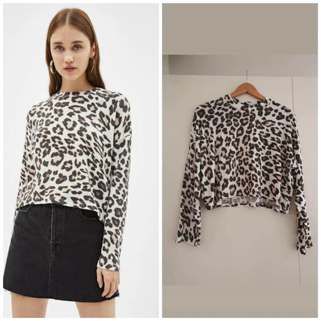 Bershka 2025 leopard sweater