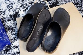 Birkenstock Boston Eva Black Fesyen Pria Sepatu Sandal Di Carousell