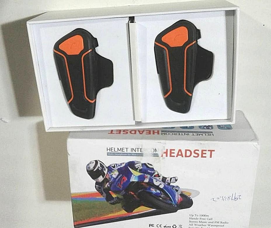 bluetooth intercom motorcycle bicycle helmet wireless phone 2 pieces mobile phones gadgets mobile phones android phones android others on carousell