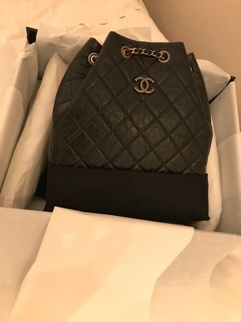 Chanel Quilted Small Gabrielle Backpack WhiteBlack  THE PURSE AFFAIR