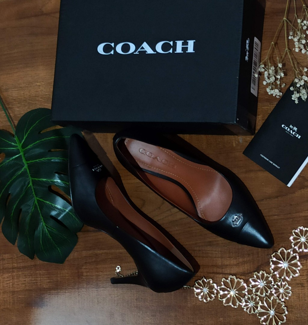 Coach Patrice Leather Pump Heels Shoes Sepatu Preloved