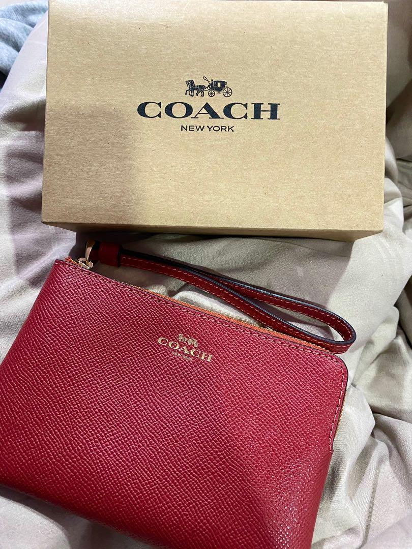 Coach Red Rectangular Coin Purse Luxury Bags Wallets on Carousell