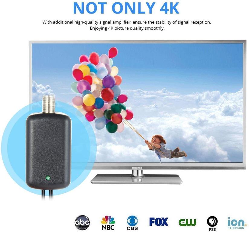 Finmind Broadcast HDTV Antenna, TV Antenna HD VHF UHF Freeview Indoor  Digital Amplified TV Antenna for Life Local Channels Broadcast for All  Types of Home Smart Television, Electronics, Others on Carousell