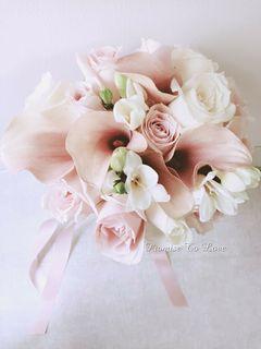 Fresh Calla lilies bridal bouquet