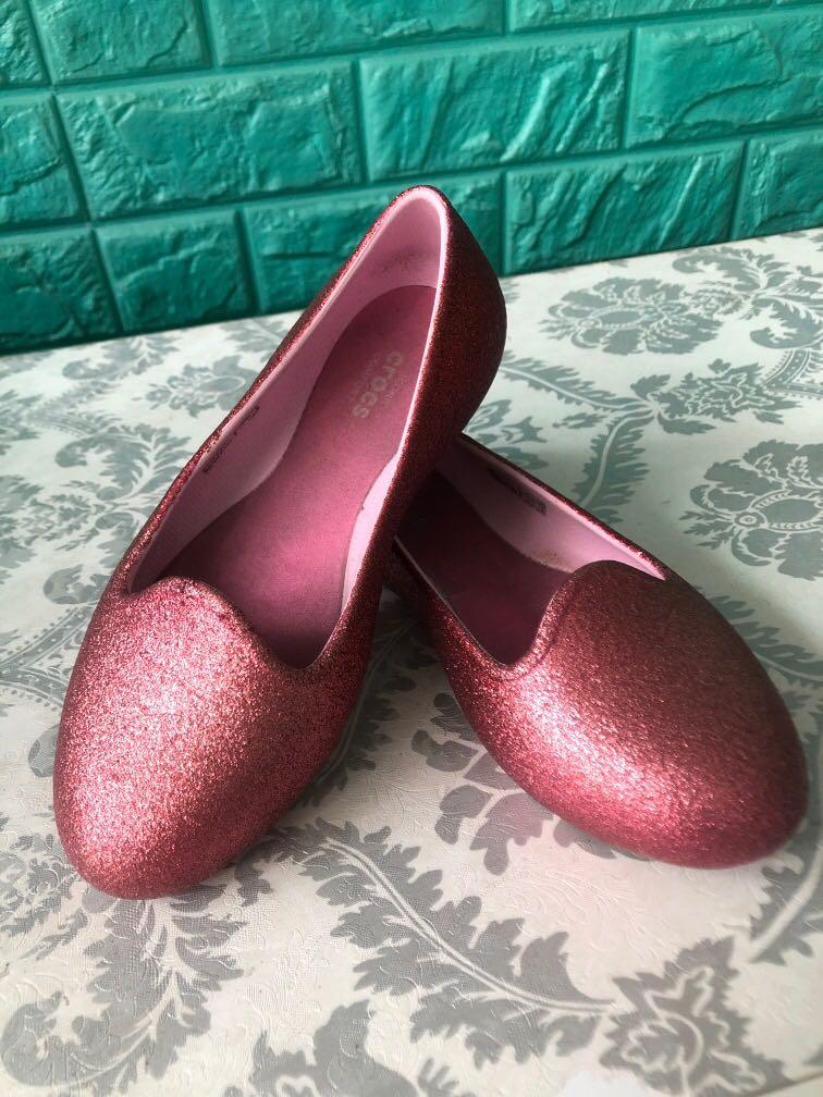 Girls glitter crocs sale