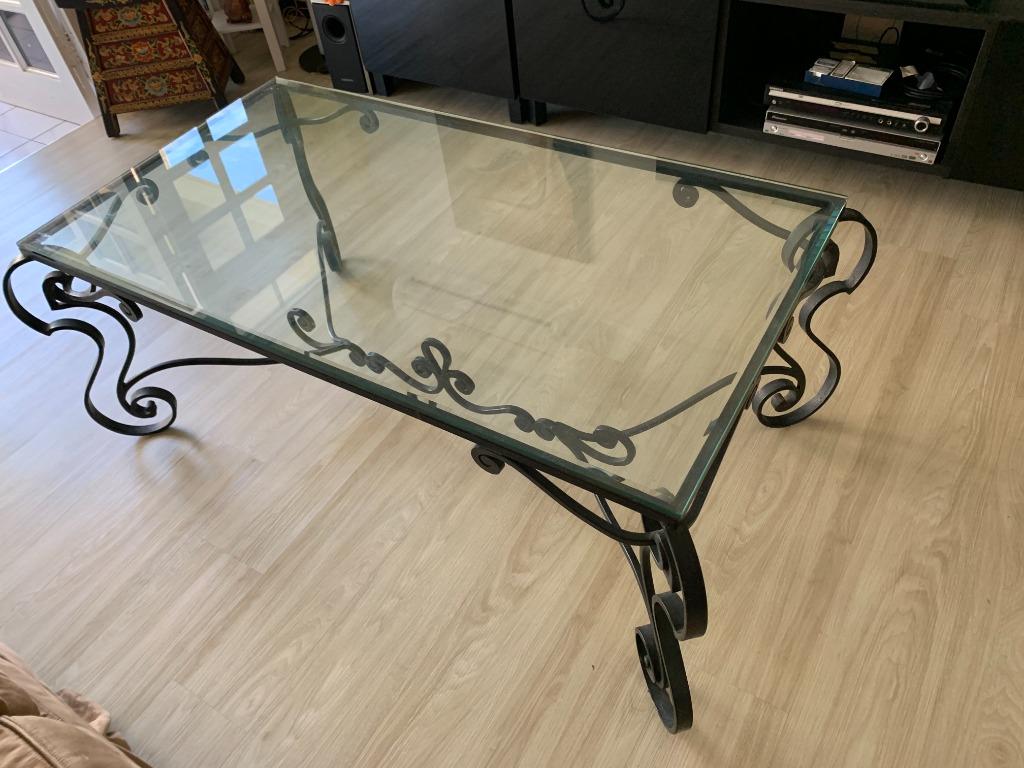Glass And Metal Coffee Table Furniture Home Living Furniture Tables Sets On Carousell