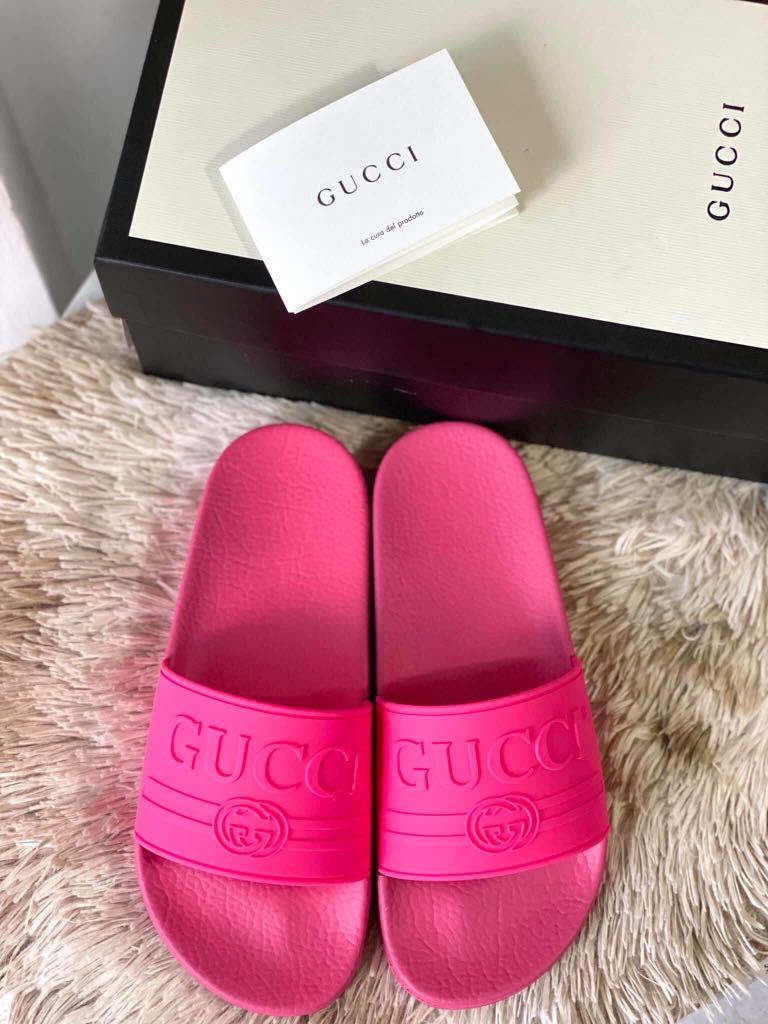 gucci logo sandals