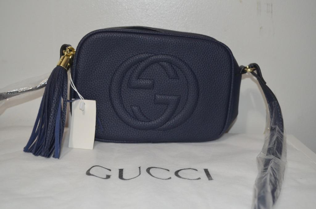 Navy gucci disco bag cheap