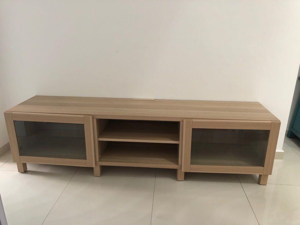 Ikea Besta Tv Console Furniture Shelves Drawers On Carousell