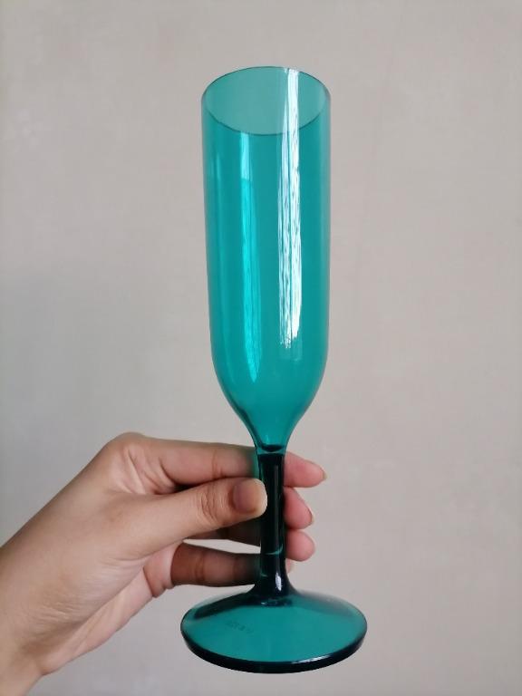 IKEA Teal Champagne Glass (Category: Other Kitchenware & Tableware) located in San Mateo. Submitted by Babyfume (Listing ID 1046762257, Image 1). Description: great quality BOUGHT IN THE US thick material (hard plastic, not easily broken when mishandled) has some weight to it, not cheap feeling no damage, stains or scratches suitable for ages 7 and above message for more details and pictures .