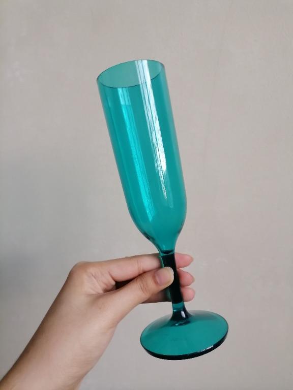 IKEA Teal Champagne Glass (Category: Other Kitchenware & Tableware) located in San Mateo. Submitted by Babyfume (Listing ID 1046762257, Image 3). Description: great quality BOUGHT IN THE US thick material (hard plastic, not easily broken when mishandled) has some weight to it, not cheap feeling no damage, stains or scratches suitable for ages 7 and above message for more details and pictures .