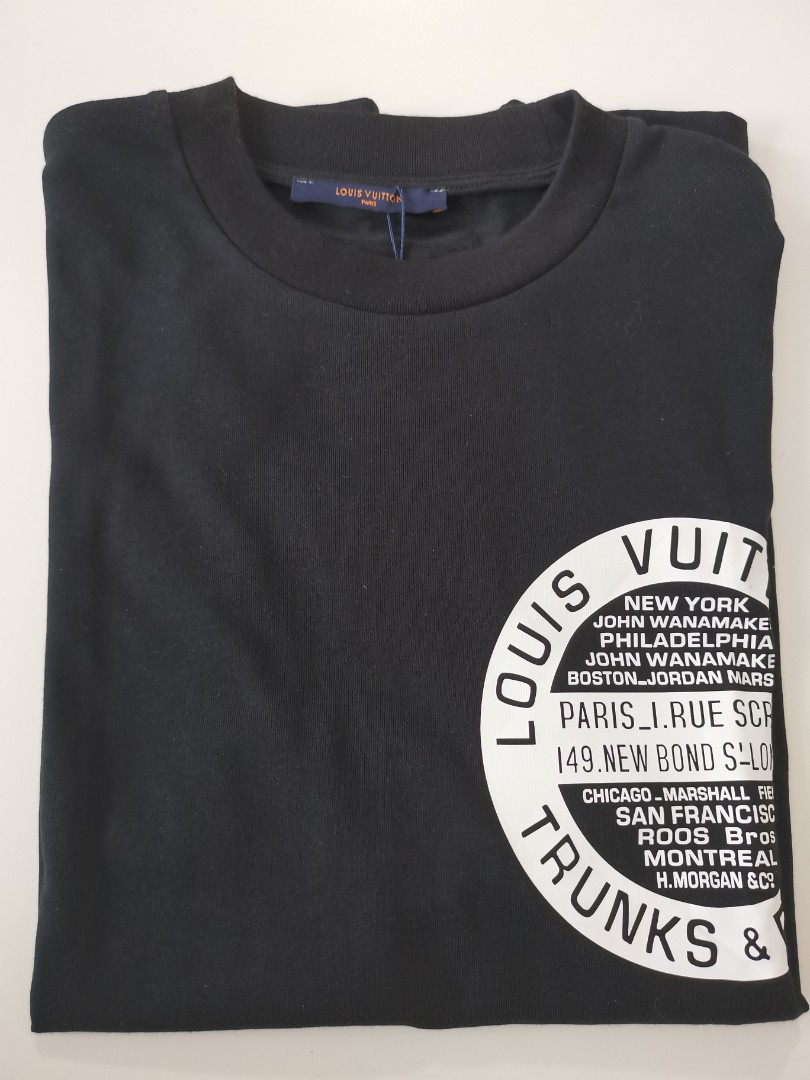 Louis Vuitton Peach Cotton Reflective Logo Oversized T-Shirt S