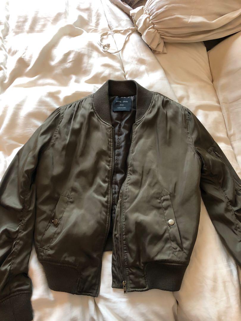 Love Tree Bomber Jacket Women s Fashion Coats Jackets and Outerwear on Carousell