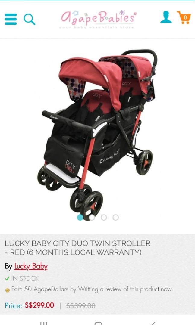 Lucky baby twin stroller shop