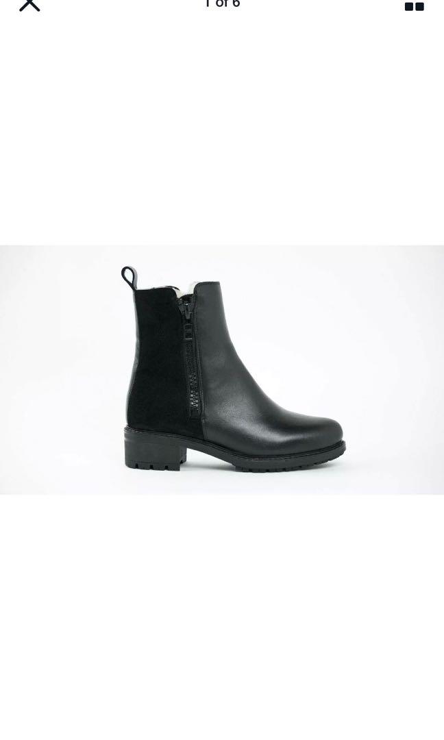 Black winter ankle boots hotsell
