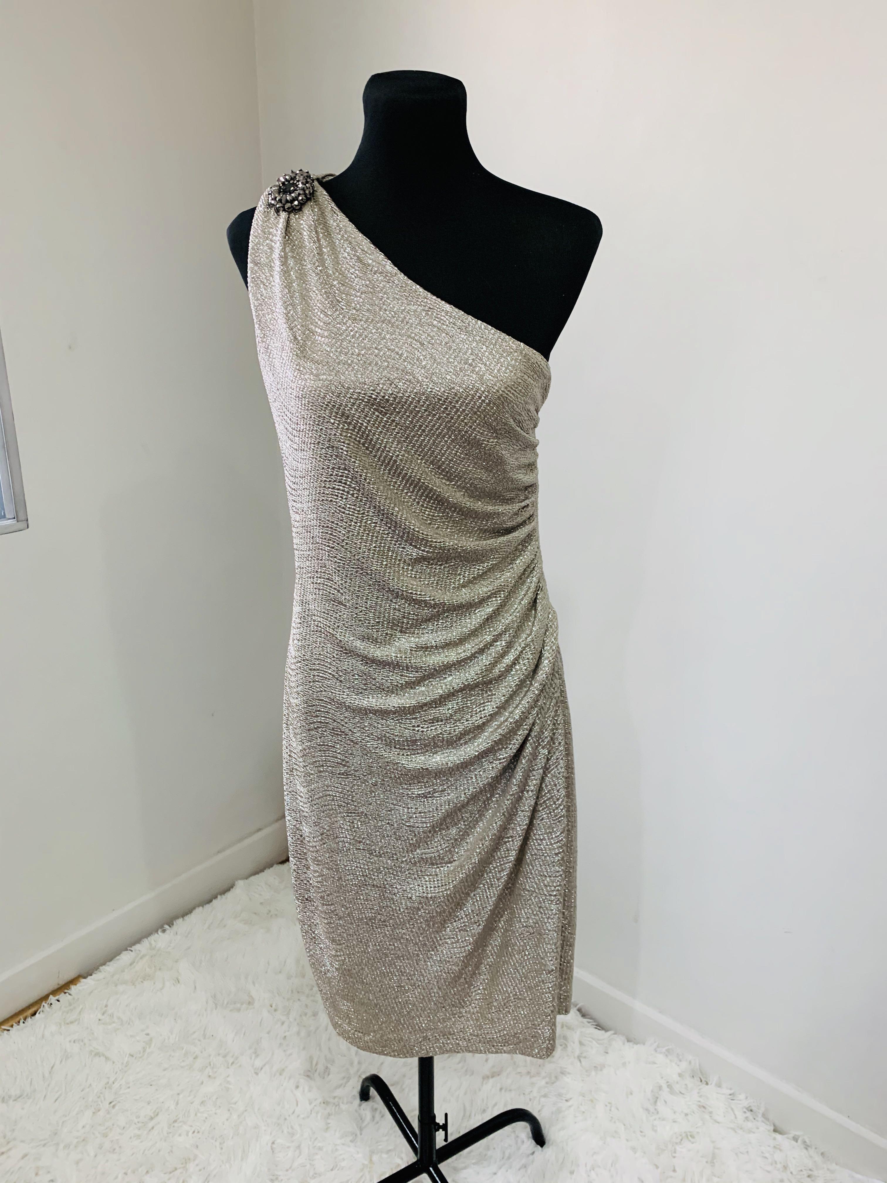 marks and spencer gold dress