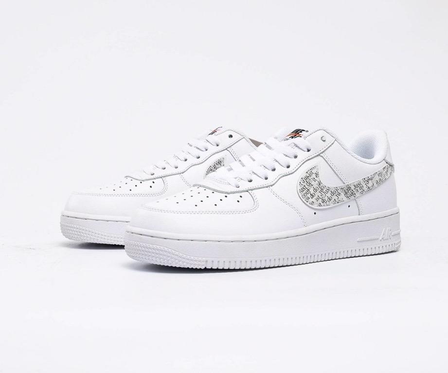 air force 1 low just do it pack white clear