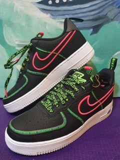 Nike air force worldwide (green,black), Men's Fashion, Footwear, Sneakers  on Carousell