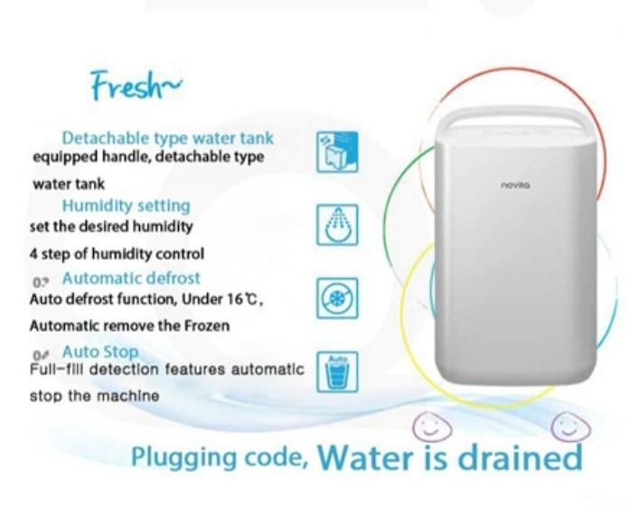 Novita Dehumidifier DH165 Air Dehumidifier / humidity control Clothes