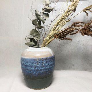 Ombre Blue Ceramic Vase