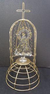 Our Lady of Penafrancia Glass Figurine in Tin House for Home Altar Display {9.25” x 4.50” x 4.50”}
