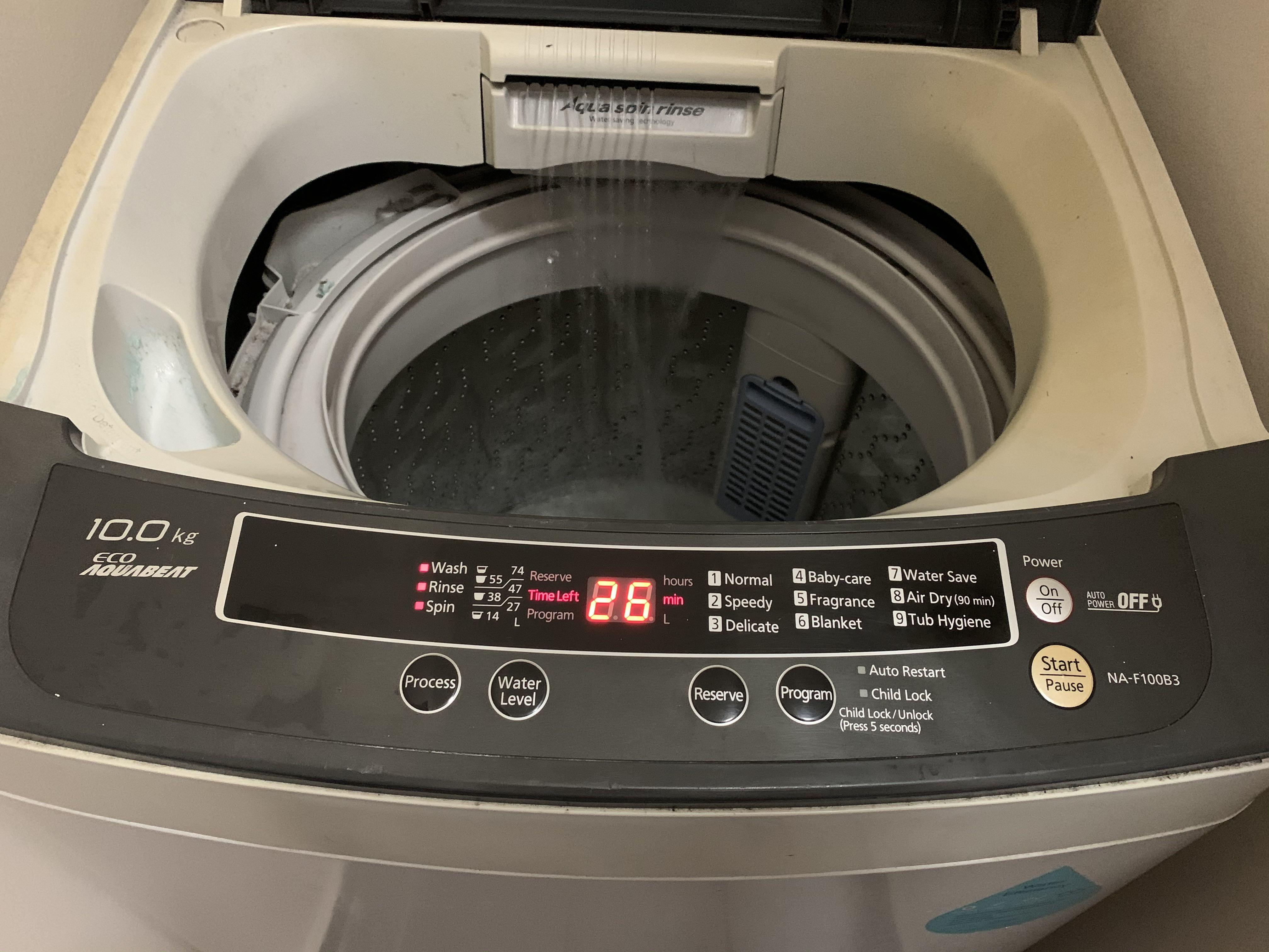 Panasonic Eco Aquabeat 10Kg Top Load Washing Machine, TV & Home