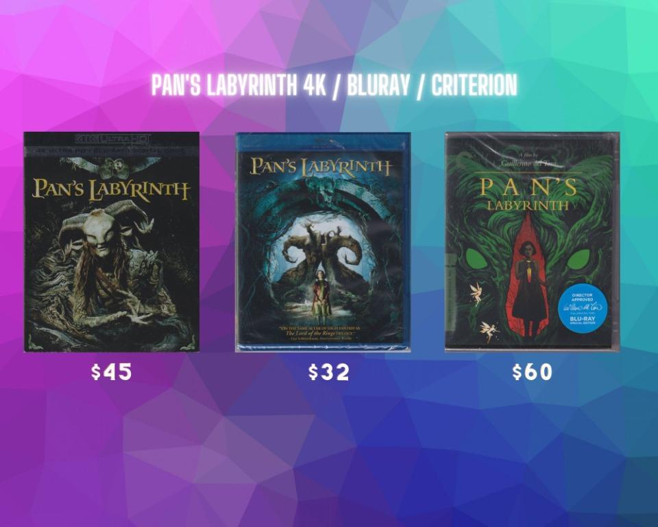 Pan's Labyrinth 4K / Bluray / Criterion Blu ray