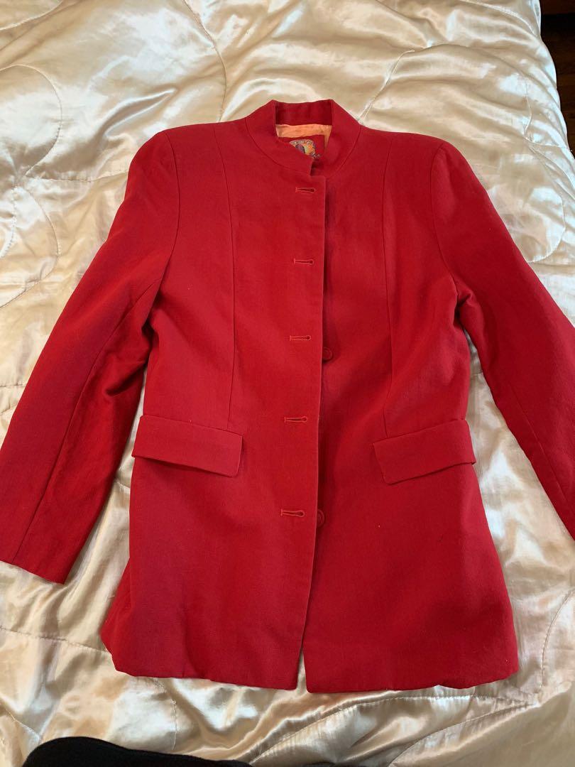 Red jacket (M size). Bust 28 inches