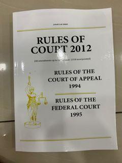 Rules Of Court Textbooks Carousell Malaysia