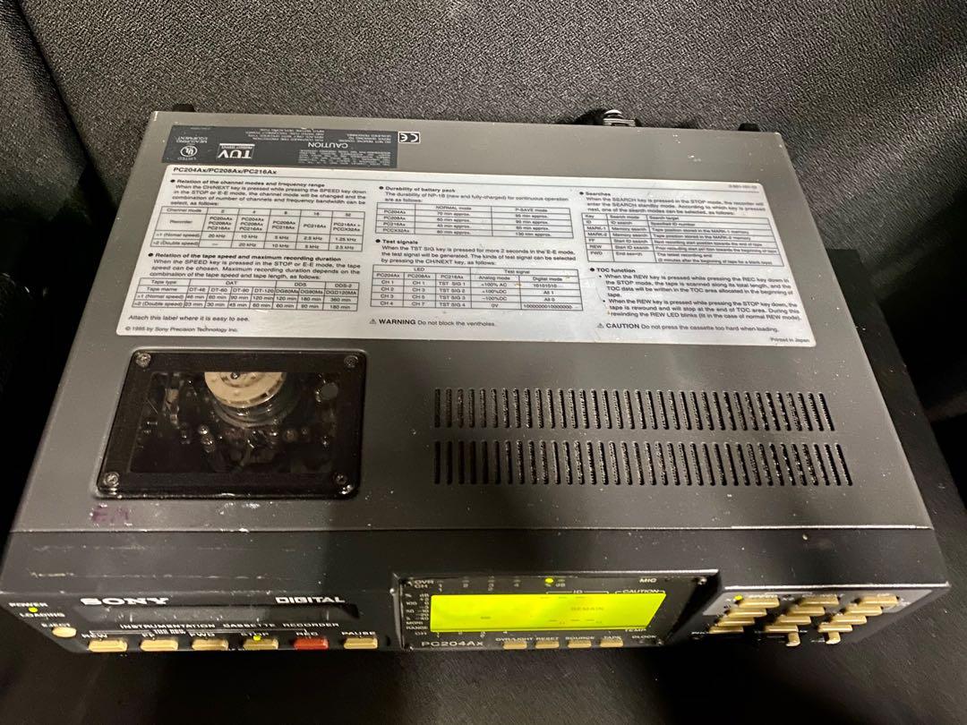 Sony PC204Ax Digital Instrumentation DAT Recorder/Player. Made in Japan